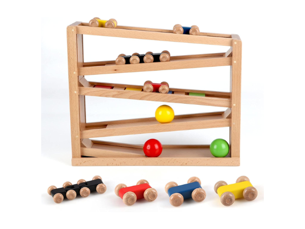 Wooden Car & Ball Ramp